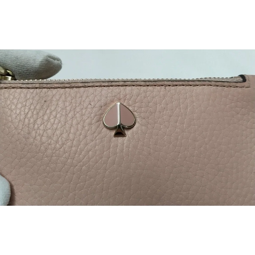 Kate Spade Pink Pebbled Leather Credit Card ID Window Bifold Wallet